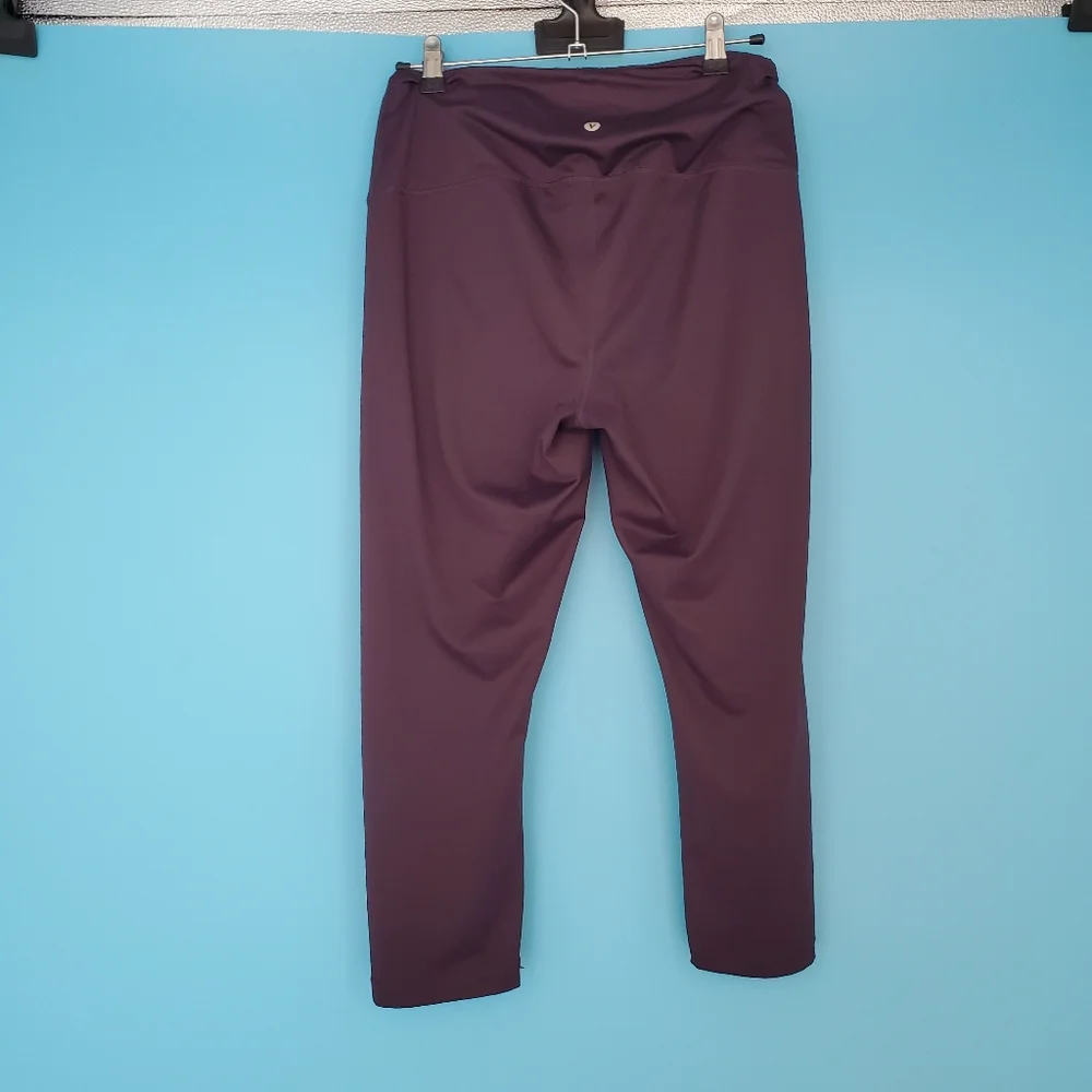 Velocity Leggings Size Large Eggplant Cropped - Picture 3 of 4